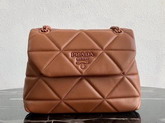 Prada Quilted Leather Shoulder Bag in Brown