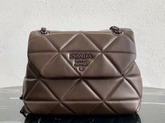 Prada Quilted Leather Shoulder Bag in Chocolate