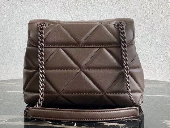 Prada Quilted Leather Shoulder Bag in Chocolate