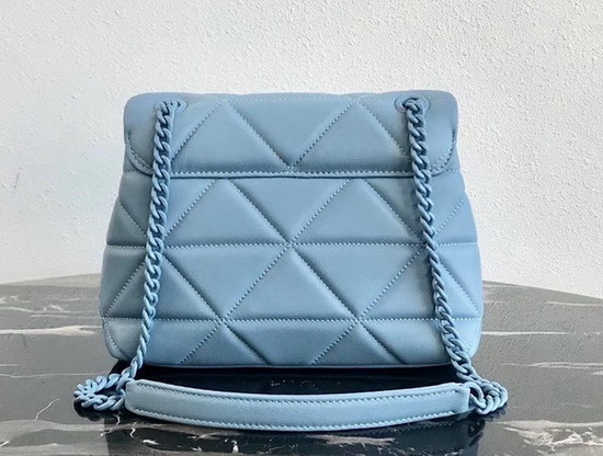 Prada Quilted Leather Shoulder Bag in Light Blue