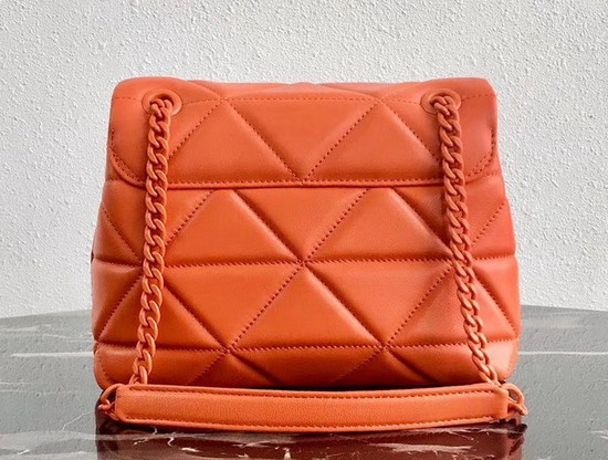 Prada Quilted Leather Shoulder Bag in Orange