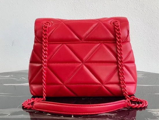 Prada Quilted Leather Shoulder Bag in Red