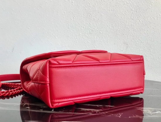 Prada Quilted Leather Shoulder Bag in Red