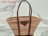 Prada Raffia Basket Bag in Multicolor 1BG312 Replica