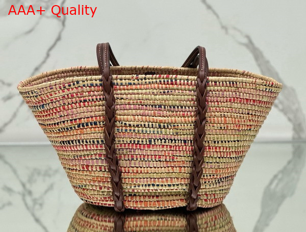 Prada Raffia Basket Bag in Multicolor 1BG312 Replica