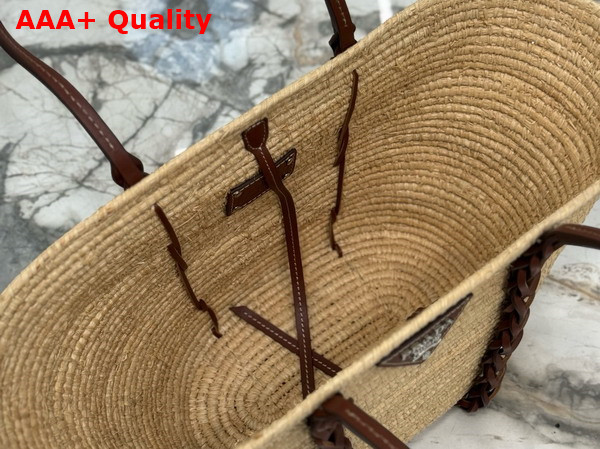 Prada Raffia Basket Bag in Natural 1BG312 Replica