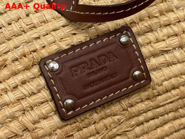 Prada Raffia Basket Bag in Natural 1BG312 Replica