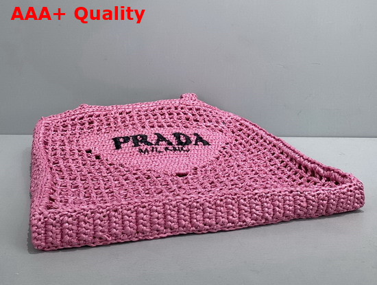 Prada Raffia Tote Bag in Petal Pink 1BG393 Replica