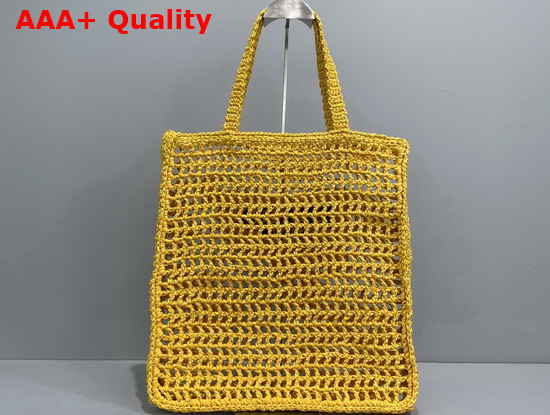 Prada Raffia Tote Bag in Yellow 1BG393 Replica