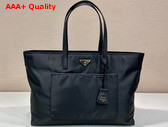 Prada Re Edition 1978 Large Re Nylon and Saffiano Leather Tote Bag in Black 1BG527 Replica