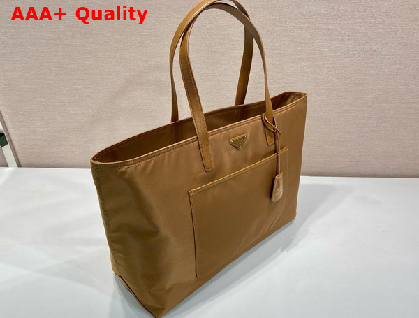 Prada Re Edition 1978 Large Re Nylon and Saffiano Leather Tote Bag in Cork Beige 1BG527 Replica