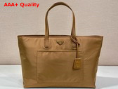 Prada Re Edition 1978 Large Re Nylon and Saffiano Leather Tote Bag in Cork Beige 1BG527 Replica