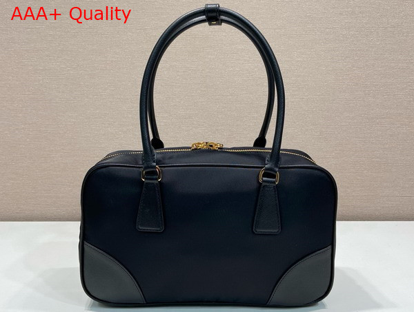 Prada Re Edition 1978 Medium Re Nylon and Saffiano Leather Two Handle Bag in Black 1BB115 Replica