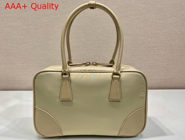 Prada Re Edition 1978 Medium Re Nylon and Saffiano Leather Two Handle Bag in Camel Brown 1BB115 Replica