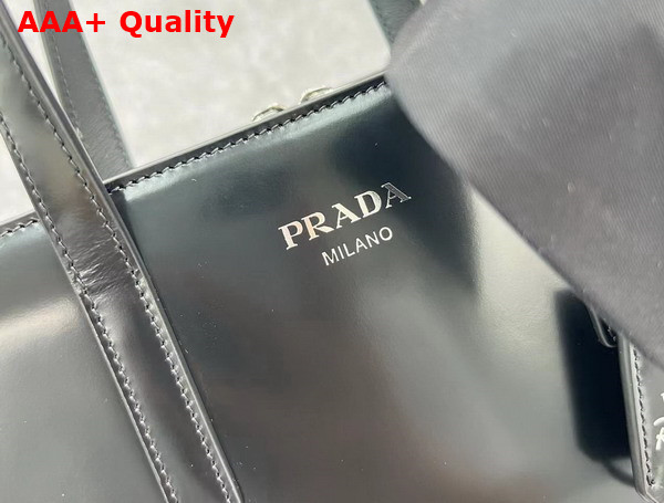 Prada Re Edition 1995 Brushed Leather Mini Handbag in Black 1BA357 Replica