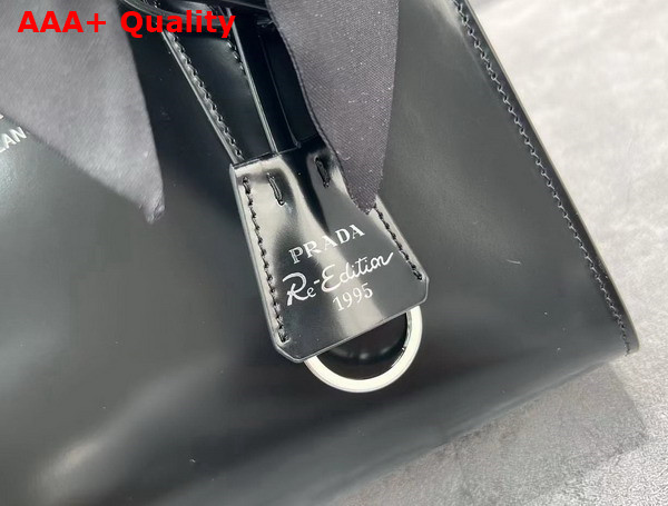 Prada Re Edition 1995 Brushed Leather Mini Handbag in Black 1BA357 Replica