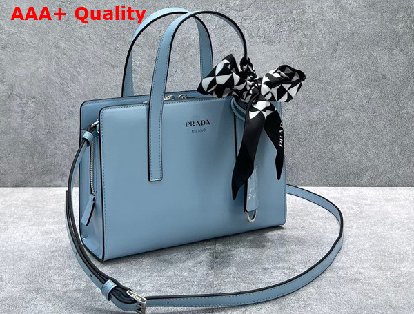 Prada Re Edition 1995 Brushed Leather Mini Handbag in Celeste 1BA357 Replica