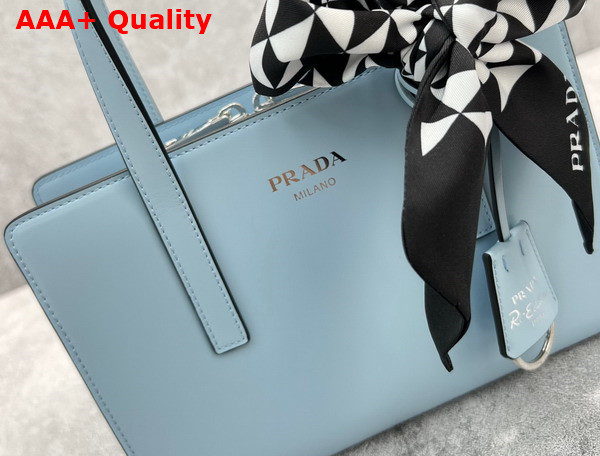 Prada Re Edition 1995 Brushed Leather Mini Handbag in Celeste 1BA357 Replica