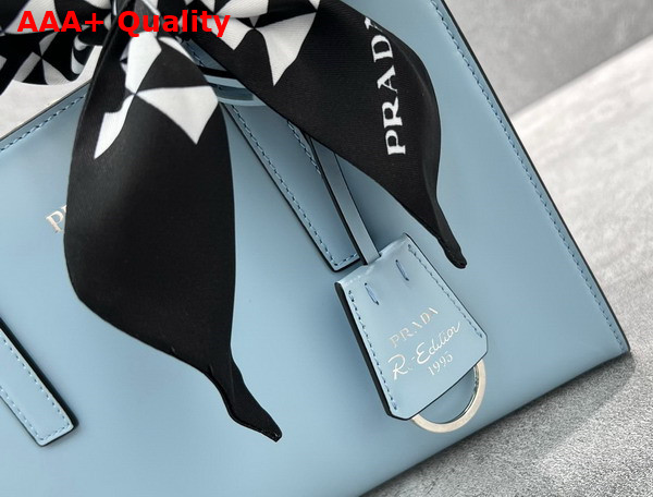 Prada Re Edition 1995 Brushed Leather Mini Handbag in Celeste 1BA357 Replica