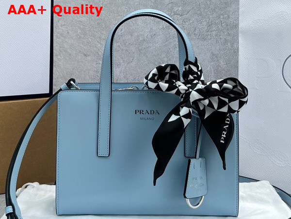 Prada Re Edition 1995 Brushed Leather Mini Handbag in Celeste 1BA357 Replica