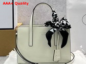 Prada Re Edition 1995 Brushed Leather Mini Handbag in White 1BA357 Replica