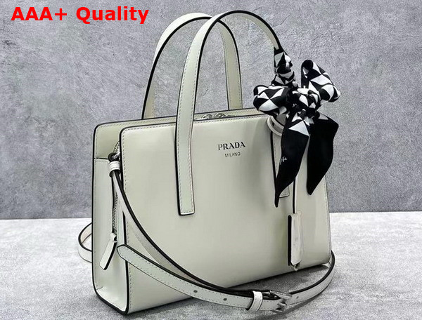 Prada Re Edition 1995 Brushed Leather Mini Handbag in White 1BA357 Replica