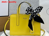 Prada Re Edition 1995 Brushed Leather Mini Handbag in Yellow 1BA357 Replica