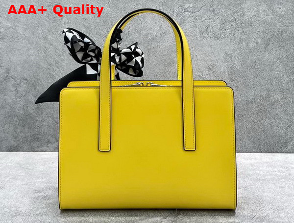 Prada Re Edition 1995 Brushed Leather Mini Handbag in Yellow 1BA357 Replica