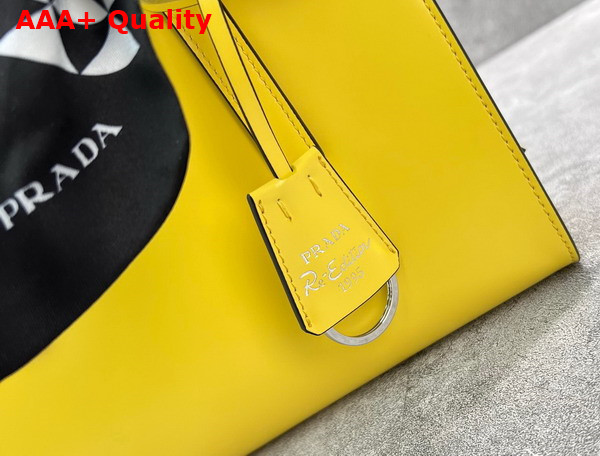 Prada Re Edition 1995 Brushed Leather Mini Handbag in Yellow 1BA357 Replica