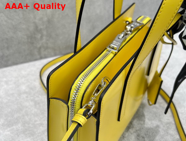 Prada Re Edition 1995 Brushed Leather Mini Handbag in Yellow 1BA357 Replica