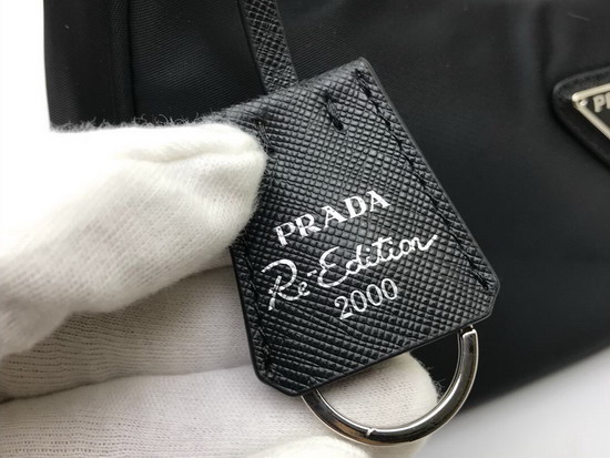 Prada Re Edition 2000 Nylon Mini Bag in Black