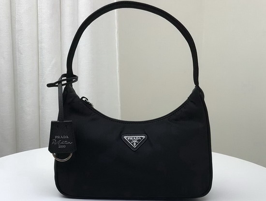 Prada Re Edition 2000 Nylon Mini Bag in Black