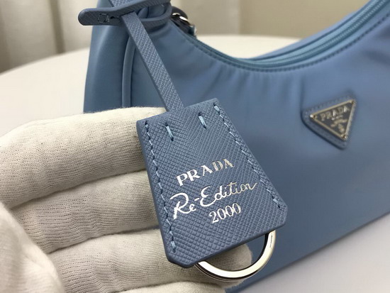 Prada Re Edition 2000 Nylon Mini Bag in Blue