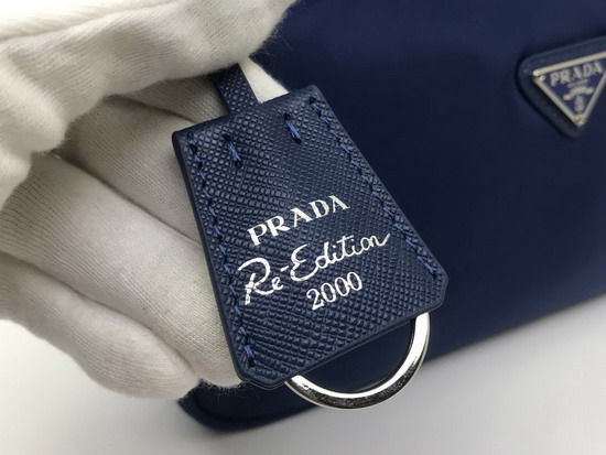 Prada Re Edition 2000 Nylon Mini Bag in Navy Blue