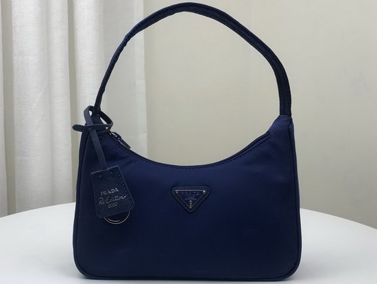 Prada Re Edition 2000 Nylon Mini Bag in Navy Blue