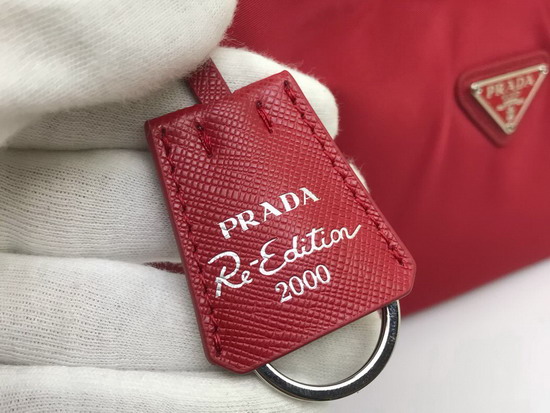 Prada Re Edition 2000 Nylon Mini Bag in Red