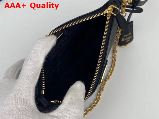 Prada Re Edition 2000 Saffiano Leather Mini Bag in Black Replica