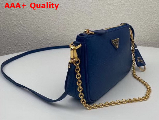 Prada Re Edition 2000 Saffiano Leather Mini Bag in Blue Replica