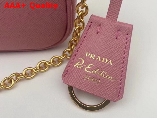 Prada Re Edition 2000 Saffiano Leather Mini Bag in Light Pink Replica