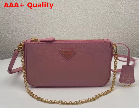 Prada Re Edition 2000 Saffiano Leather Mini Bag in Light Pink Replica