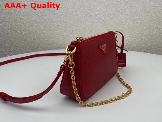 Prada Re Edition 2000 Saffiano Leather Mini Bag in Red Replica