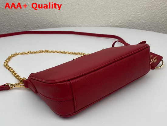 Prada Re Edition 2000 Saffiano Leather Mini Bag in Red Replica