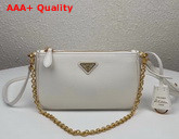 Prada Re Edition 2000 Saffiano Leather Mini Bag in White Replica