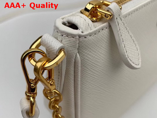 Prada Re Edition 2000 Saffiano Leather Mini Bag in White Replica