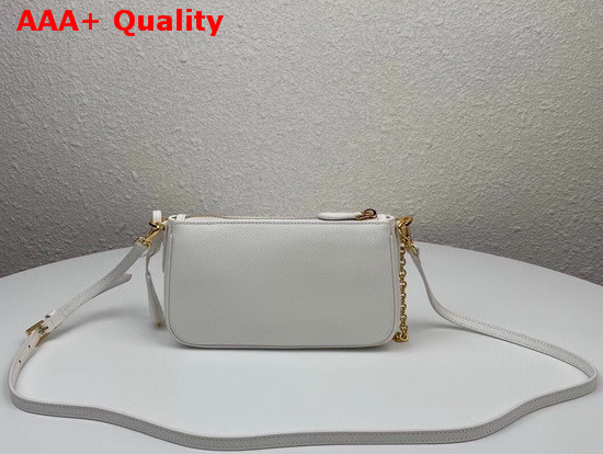 Prada Re Edition 2000 Saffiano Leather Mini Bag in White Replica