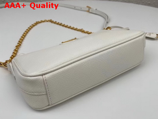 Prada Re Edition 2000 Saffiano Leather Mini Bag in White Replica