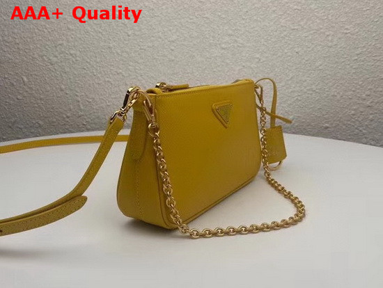 Prada Re Edition 2000 Saffiano Leather Mini Bag in Yellow Replica