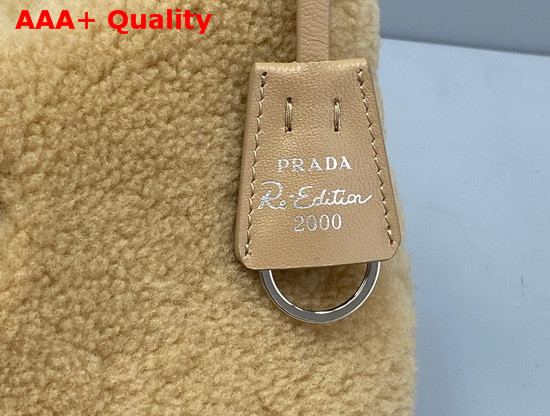 Prada Re Edition 2000 Shearling Mini Bag in Beige Replica