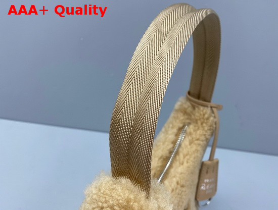 Prada Re Edition 2000 Shearling Mini Bag in Beige Replica