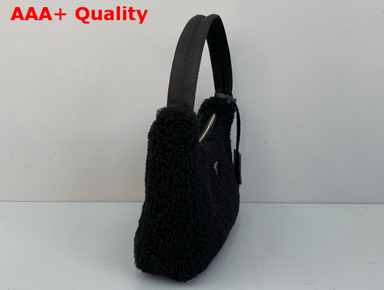 Prada Re Edition 2000 Shearling Mini Bag in Black Replica